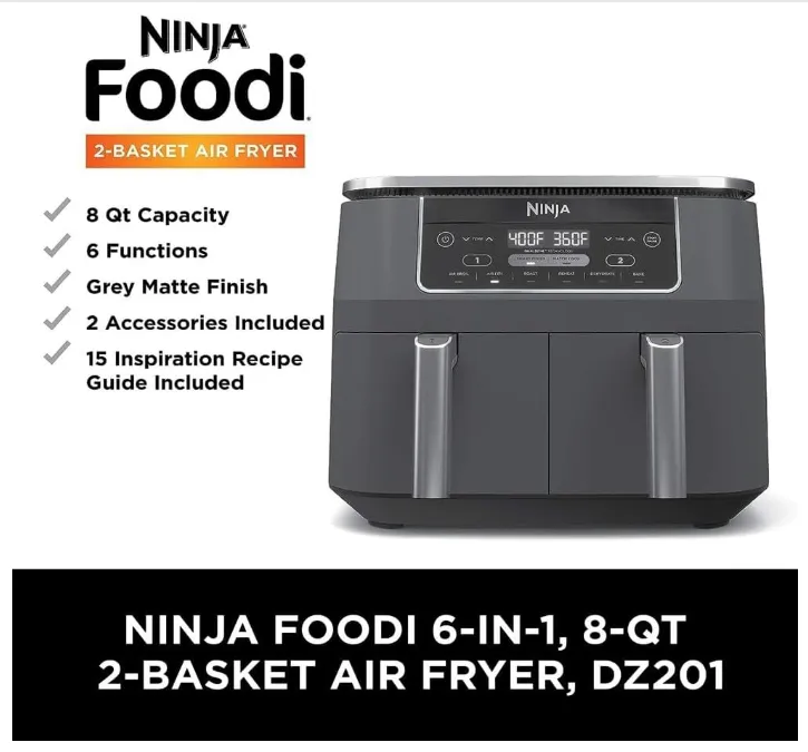 Control panel close-up showing presets and temperature settings
