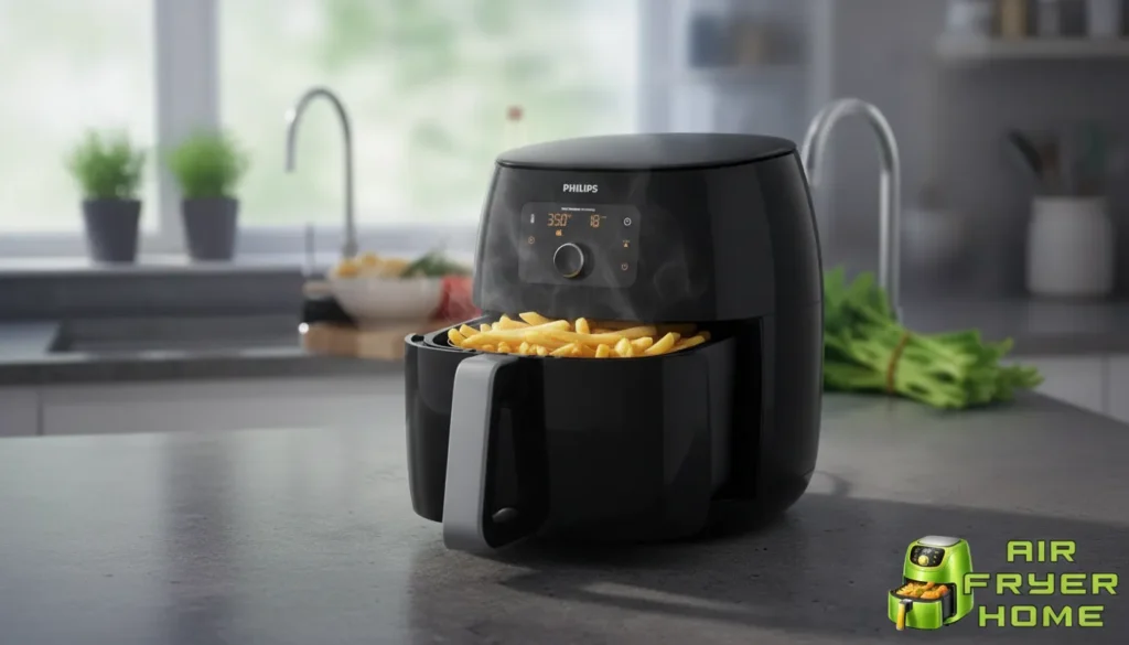 Philips Premium Airfryer XXL Review — HD9650/96 on a real kitchen counter with fries for scale